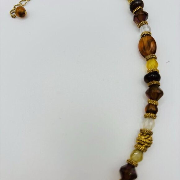 Unbranded Amber Color Clear Bead Necklace 18-20” - Picture 3 of 4